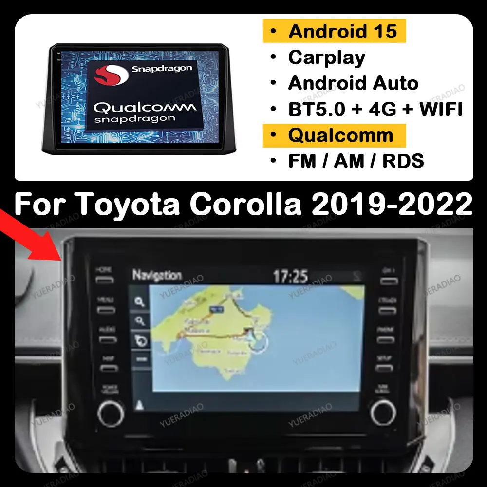 

Android 15 Car Radio For Toyota Corolla 12 Cross 2019 - 2022 Multimedia Stereo Video Player Head Unit Carplay Auto 4G WIFI NAVI