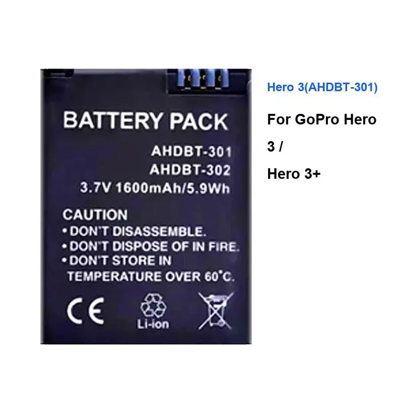 Battery Replacement + LED 3-Slots USB Charger for GoPro HERO4 GoPro AHDBT-401 Action Camera Bateria + Track NO
