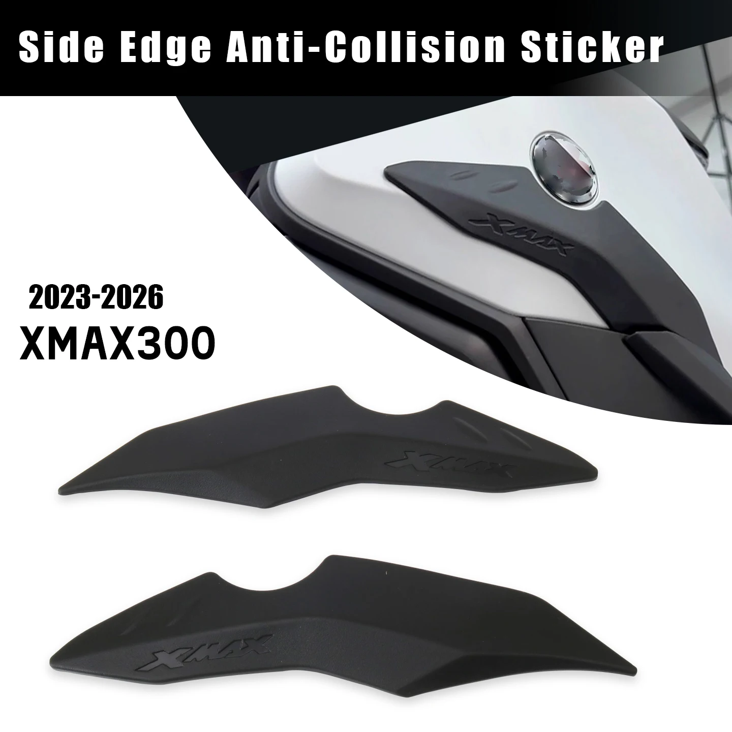 

For XMAX300 X-MAX 300 X MAX300 2023-2026 Motorcycle Side Edge Anti-Collision Sticker Protection Strip Rubber Block Guard