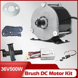 36V 500W Brushed Motor MY1018E-D High Speed Gear DC Motor for Electric Bike Conversion Kit  E-Scooter Motorcycle Motor Kit