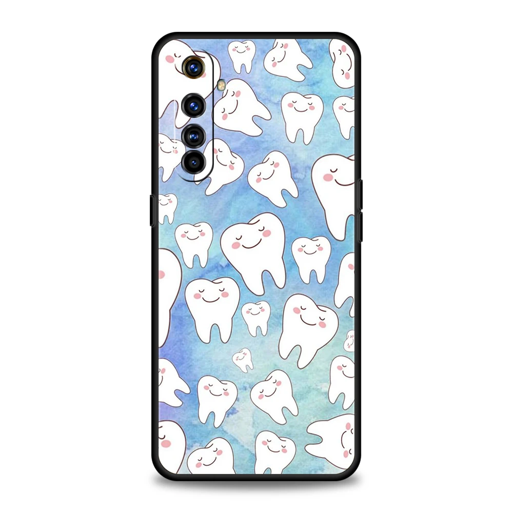 Dentist Tooth Pattern Soft Silicone For Realme 8i 9i 9 Pro Plus GT2 Pro C3 6 7 8 Pro C21 C11 C25 Pro 5G Shockproof Phone Cover