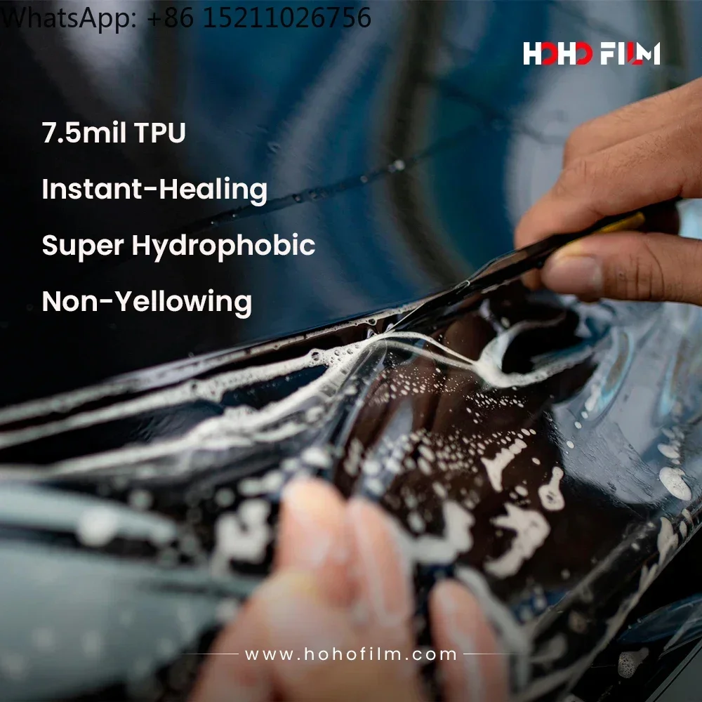 HOHOFILM 7.5mil Self Reprair Tpu Ppf Film Self Healing Anti Yellowing Tpu Material Paint Protection Film Car Ppf