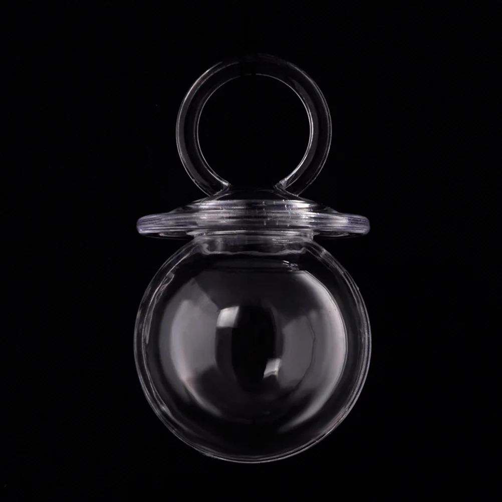 

12Pcs Clear Plastic Pacifier Shaped Candy Boxes for Wedding Shower Birthday Party Favors Transparent Containers