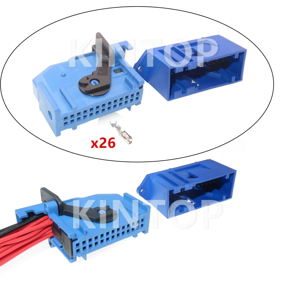 

1 Set 26 Pins Car Instrument Panel Electric Cable Plug 185879-2 185226-2 Auto Male Female Docking PCB Socket AC Assembly