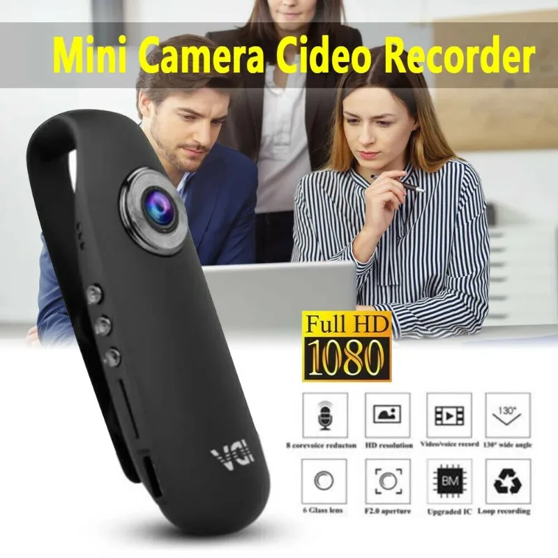 

1080P HD Mini Camera Back Clip Portable Body Cam Wireless Motion Detection Motorcycle Bike Security Surveillance Video Recorder