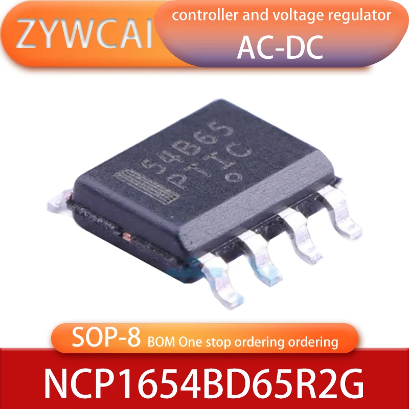 

NCP1654BD65R2G SOP-8 5PCS 54B65 NCP1654 Continuous conduction Mode Pre-converters AC-DC controller and voltage regulator