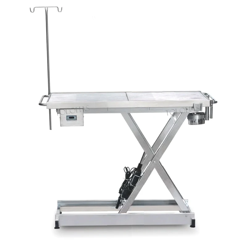 

LHWVOT01 Medical examination vet electric pet animal operation bed stainless steel veterinary surgical table