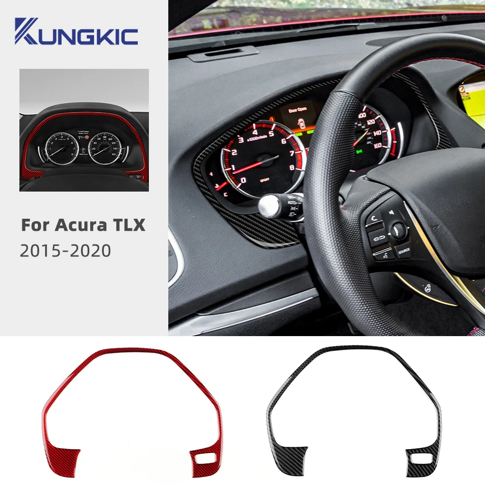 Настоящая мягкая наклейка из углеродного волокна для Acura TLX 2015 2016 2017 2018 2019 2020, рамка автомобильного спидометра с левым рулем, аксессуары для интерьера