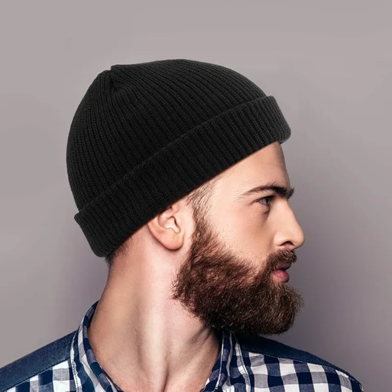 قبعة Trawler Beanie Watch Hat ذات حافة قابلة للطي Skullcap Fisherman Beanie للنساء والرجال