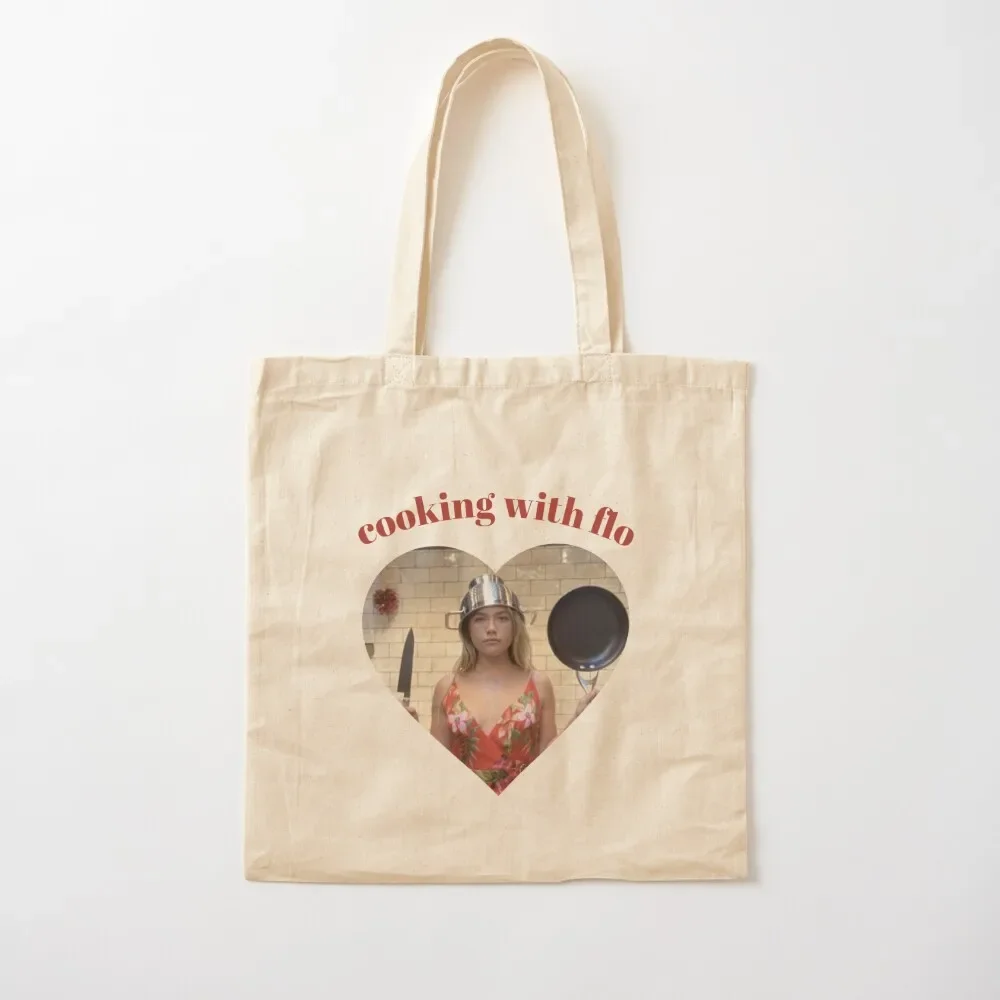 الطبخ مع فلو (القلب) حمل حقيبة اليد حقيبة تسوق محمولة أكياس القماش القماش
