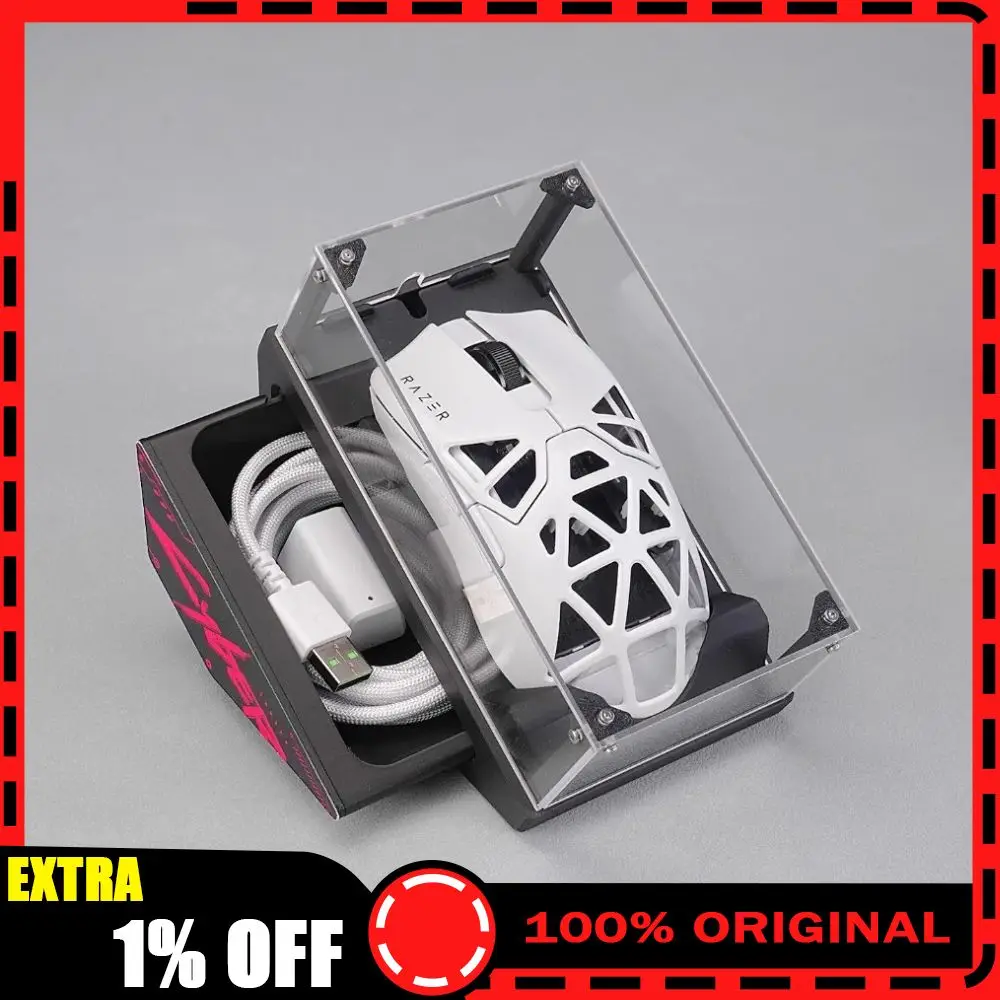 

3D-печать, коробка для дисплея мыши, пылезащитная коробка для хранения, прозрачная акриловая игровая коробка для киберспорта, настольная коробка для дисплея, украшения