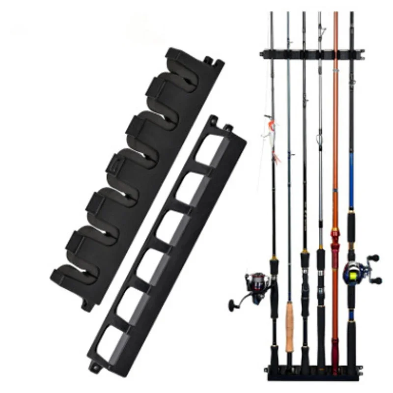 

Vertical Fishing Rod Display Racks Snooke Poole Cue Stick 6-Rod Storage Holder Fishing Rod Holders for Wall