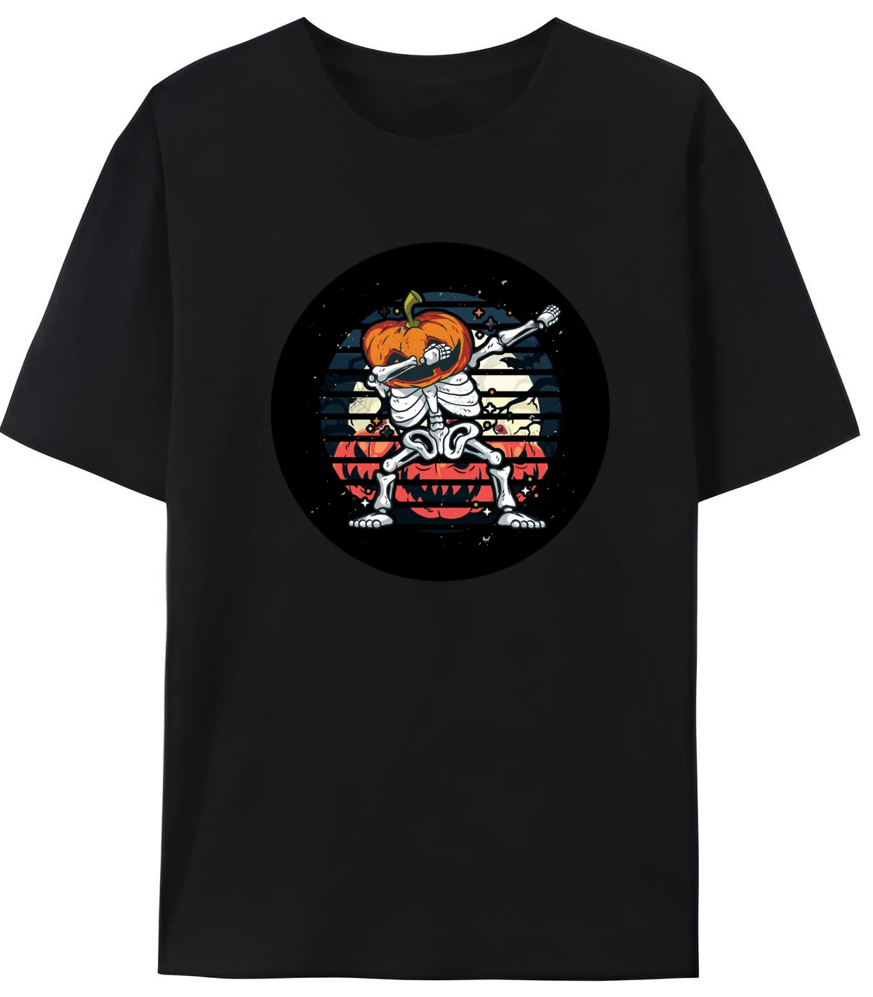 

Halloween Dabbing Skeleton Costume Oversized T Shirt Men's Cotton Graphic Loose Fit Casual Printed Clothes