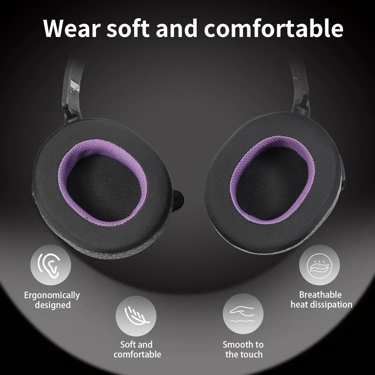 بطانة للأذن شبكية لكرة القدم من جل التبريد لـ STEELSERIES Arctis 1/3/5/7/9/Pro/Raw سماعات بديلة لغطاء الأذن وسائد الأذن