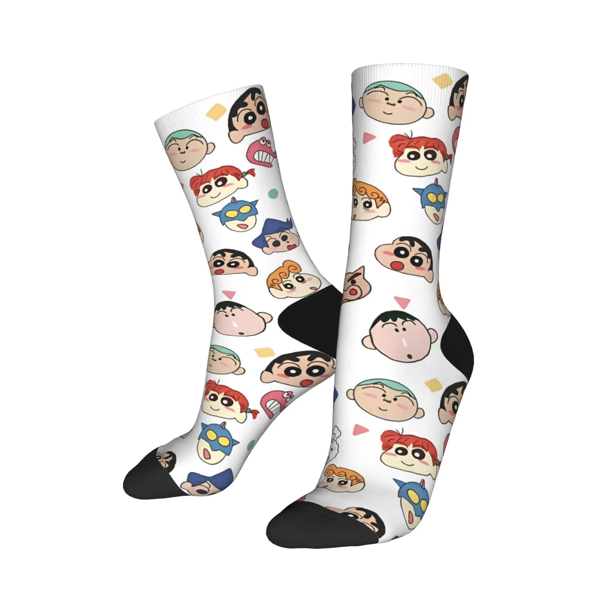 

Fashion Men's Socks Harajuku Friends Crayon Shin-chan Sock Polyester High Quality Women's Stockings Spring Summer Autumn Winter