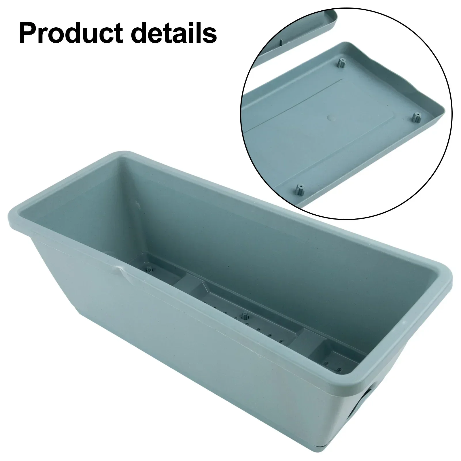 

Set of 4 Rectangular Plastic Planters for Gardening for Growing Vegetables and Flowers on Windowsills or Balconies