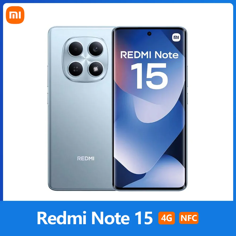 Xiaomi Redmi Note 15 4G,NFC,MediaTek Helio G100-Ultra,6.77 pouces,120 Hz,108 MP Cam�ra,Batterie de 6 000 mAh,IP64
