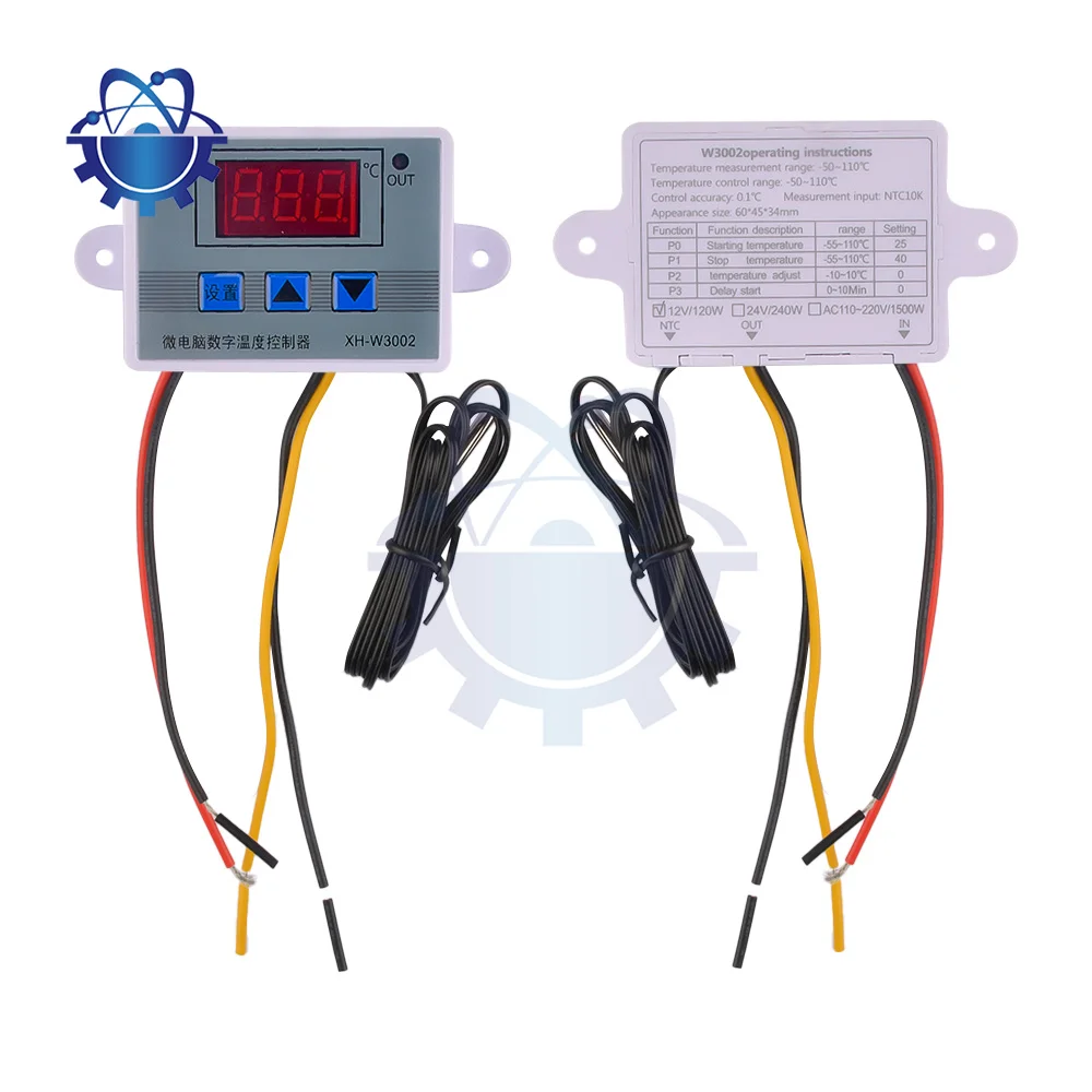 XH-W3002 Temperature Controller DC12V LED Microcomputer Digital Control Thermostat Microcomputer Switch Thermoregulator Sensor