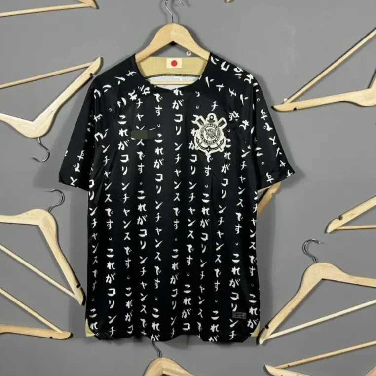 

Summer Corinthians Japanese Style Men Football Soccer Round Neck Jersey Breathable Quick-Drying Tee Sport Leisure Top Motorcycle