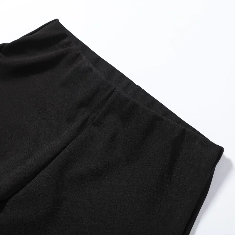 Sexy Rückenfreies Top und Hosen-Set für Damen, Einfarbiges Kurzarm-Oberteil mit Langer Schmaler Hose, Damenanzug für Sommer und Herbst 2026, Neu – Detail 6