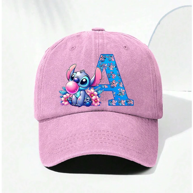 Stitch Disney Anime Letter Baseball Cap Adult Anime Breathable Casual Hat Summer Adjustable SunBonnet Men Women Headgear Gift