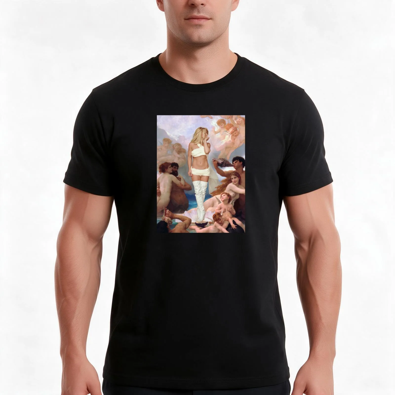 Renaissanceney T-Shirt, Summer Casual Cotton Tee, Oversized Streetwear Tops, Vintage Graphic Print, Loose Fit Short Sleeve