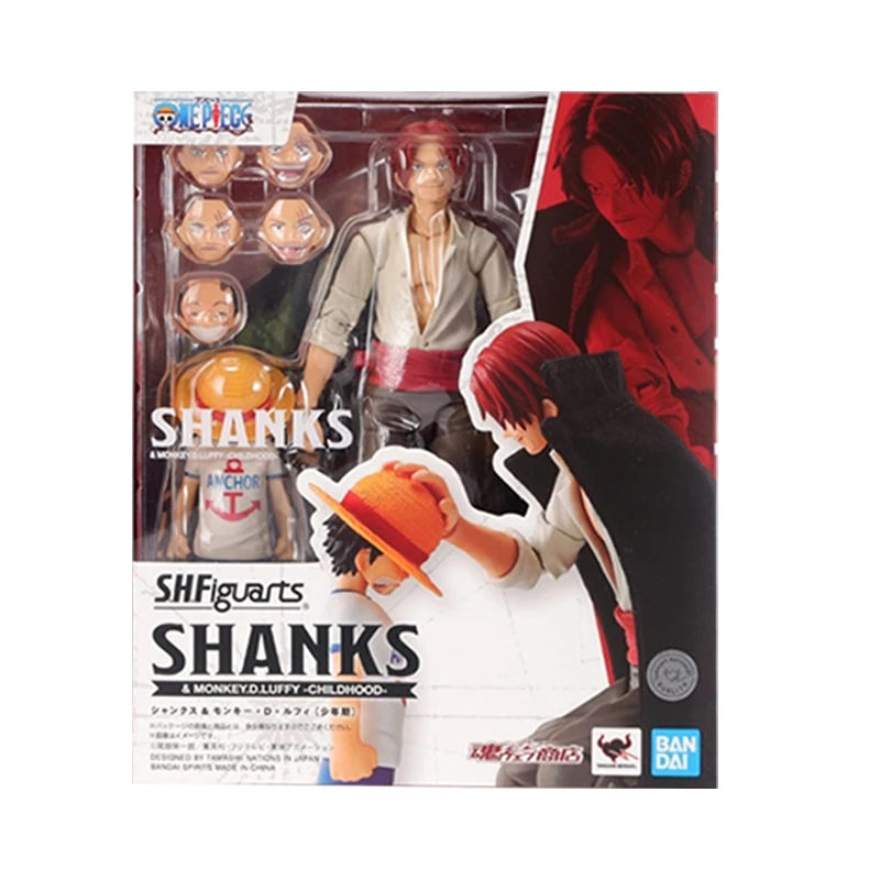 بانداي S.H.Figuarts قطعة واحدة شانكس والقرد D لوفي الطفولة عمل الشكل حقيقية SHF أطقم منمذجة شخصيات كرتونية نموذج الهدايا