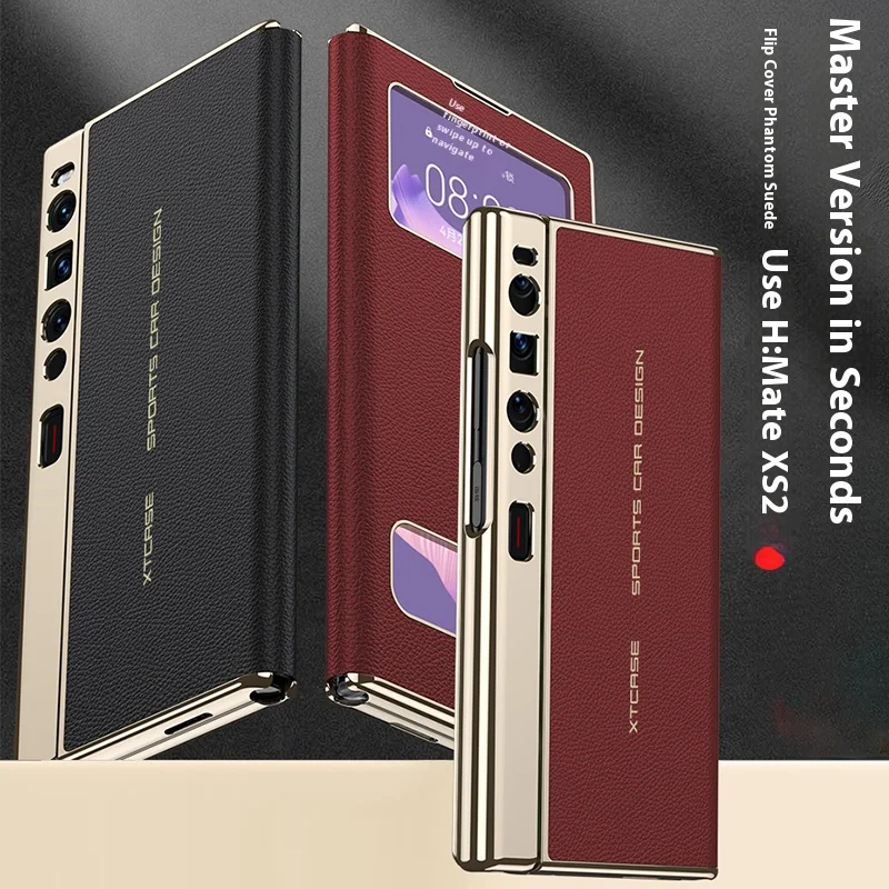

Luxury PU Leather Bracket Case For Huawei Mate XS 2 Anti-knock Protective Stand Plastic Frame Cover For Huawei Mate XS2 Cases