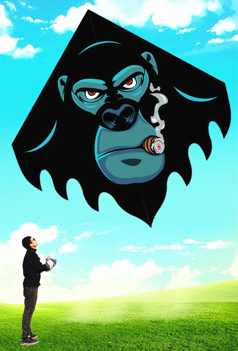 Large kites flying Outdoor toys sports gorilla kite nylon animal kite professional kites string line dragon kite factory weifang