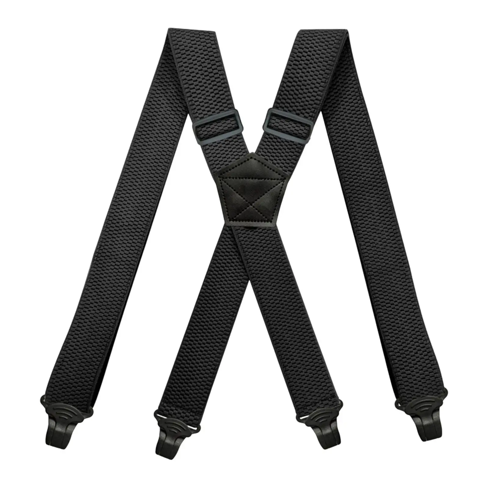 Casual Men Women Suspender Elastic Straps Adults x Type Heavy Duty 4 Clips