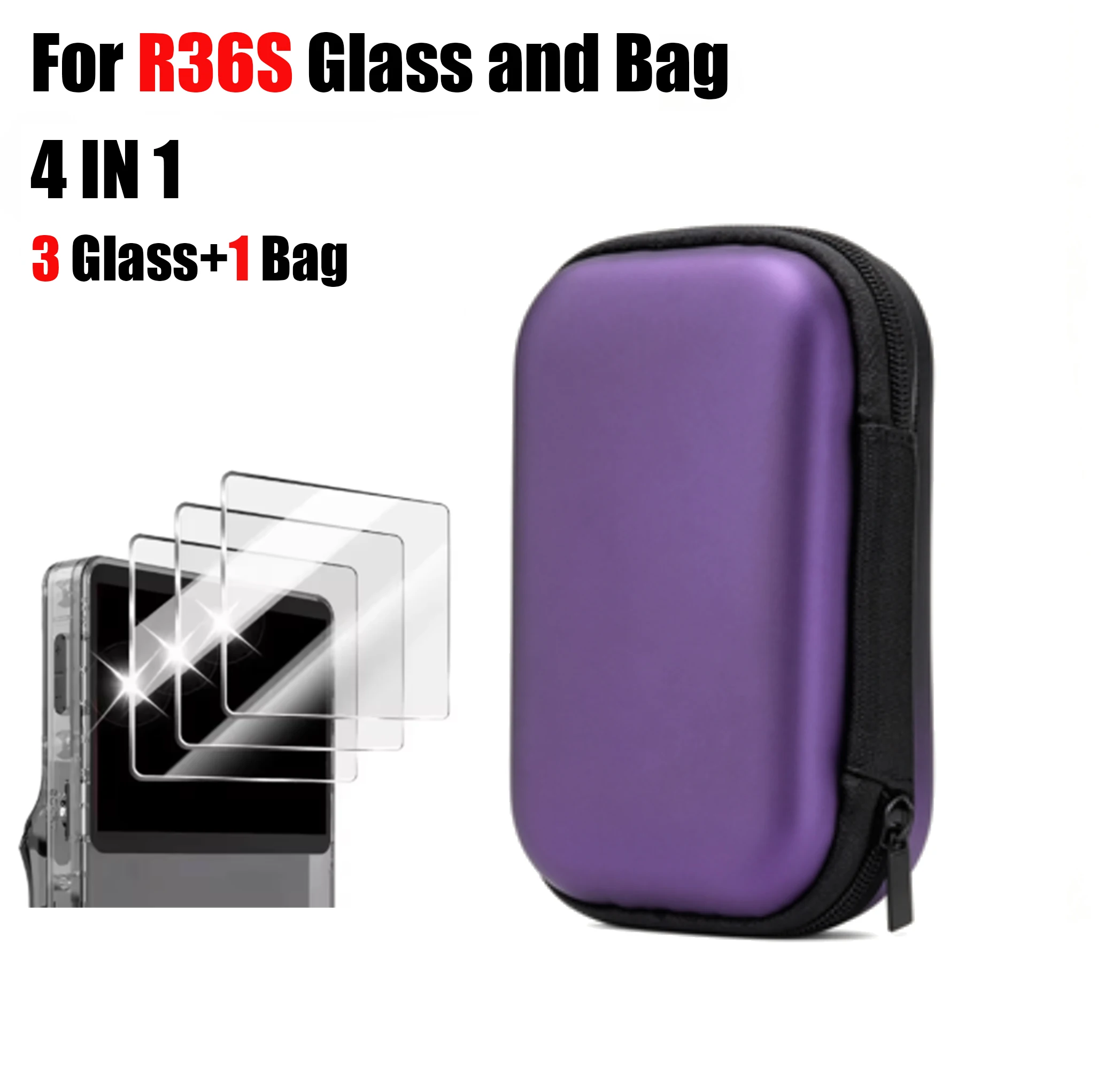 BOYHOM Offizieller R36S Gehärteter Glas-Displayschutz 9H Härtegrad HD Klare Schutzfolie für 3,5-Zoll Handheld Retro-Spielkonsole