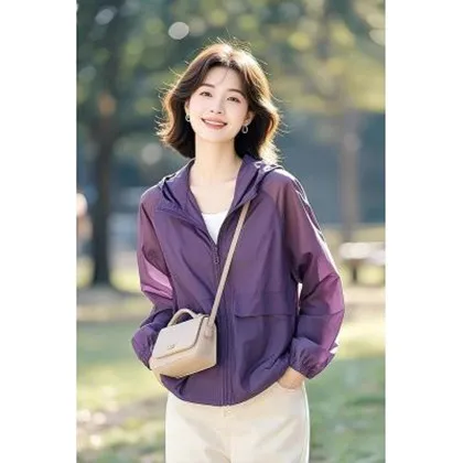 

Summer 2026 Women's Korean Style Casual Fashionable Large Size Sun Protection Shirt Coat Elegant Outerwear Ladies' Top