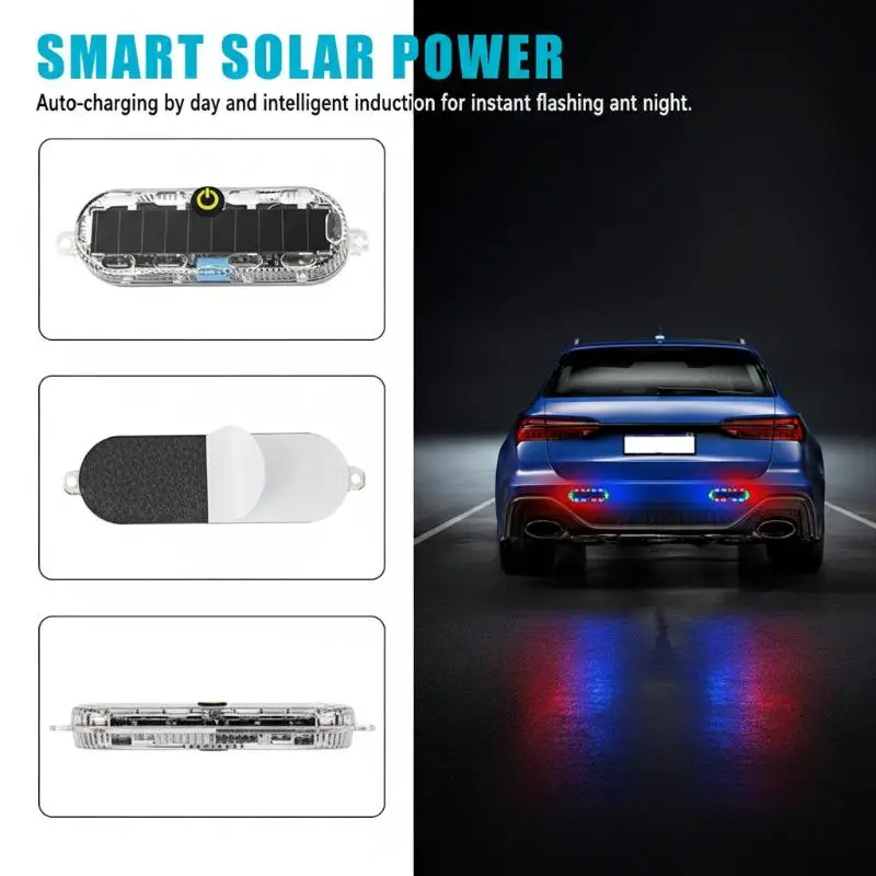 

1/2 шт. Регулируемый автомобильный парковочный фонарь, задний предупреждающий свет, солнечный мигающий предупреждающий фонарь, светодиодный предупреждающий световой сигнал безопасности с функцией стробоскопа