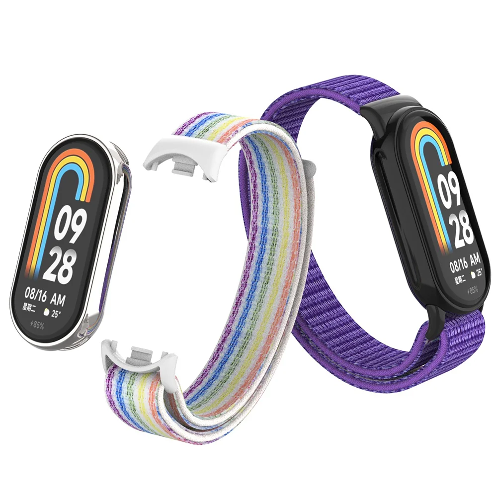 Nylon Loop Strap For xiaomi Mi Band 9 8 Bracelet SmartWatch Wristband Breathable Replacement sport pulsera Miband 8 NFCwatchband