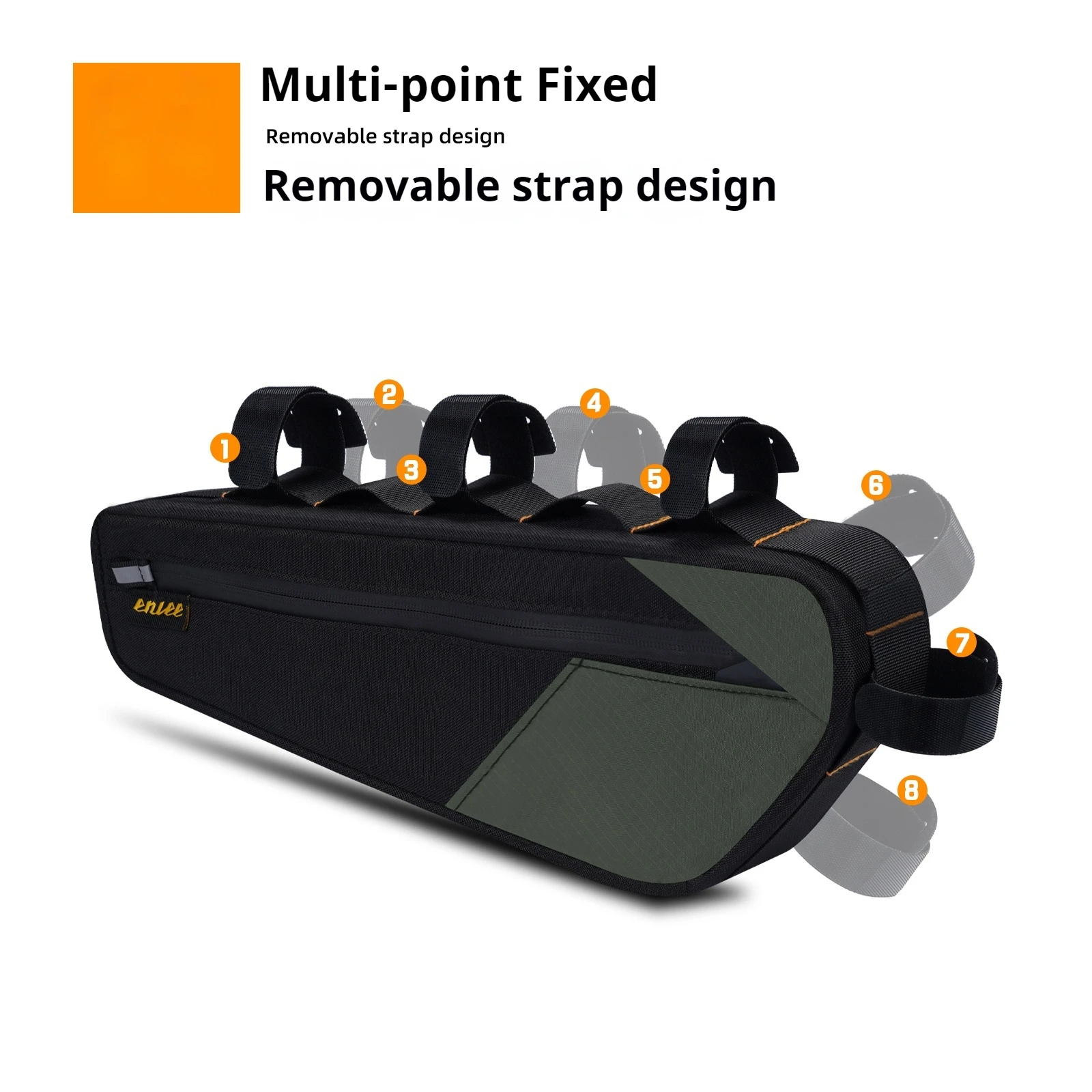 ENLEE Bicycle Saddle Bag Waterproof Storage Black For MTB Road Mountain Bike Seat Tail Rear Tool Pouch Bag Cycling Accessories