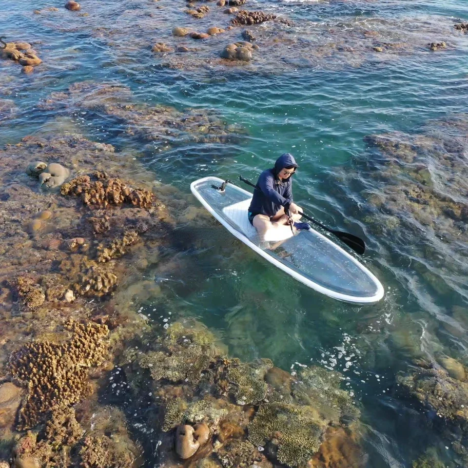 

clear paddle board bottom paddle PC material Transparent water sport sup board