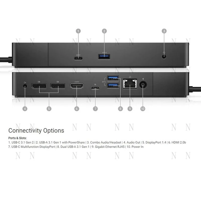 XQ  Original FOR Dell WD19 4K USB-C Laptop Docking Station K20A001