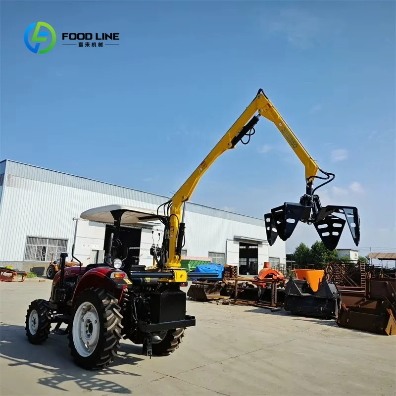 Customized Palm Grabbers 3m 3.5m 4m Hydraulic Palm Fruit Loader/Grab Crane Collecting Palm Oil Fruit
