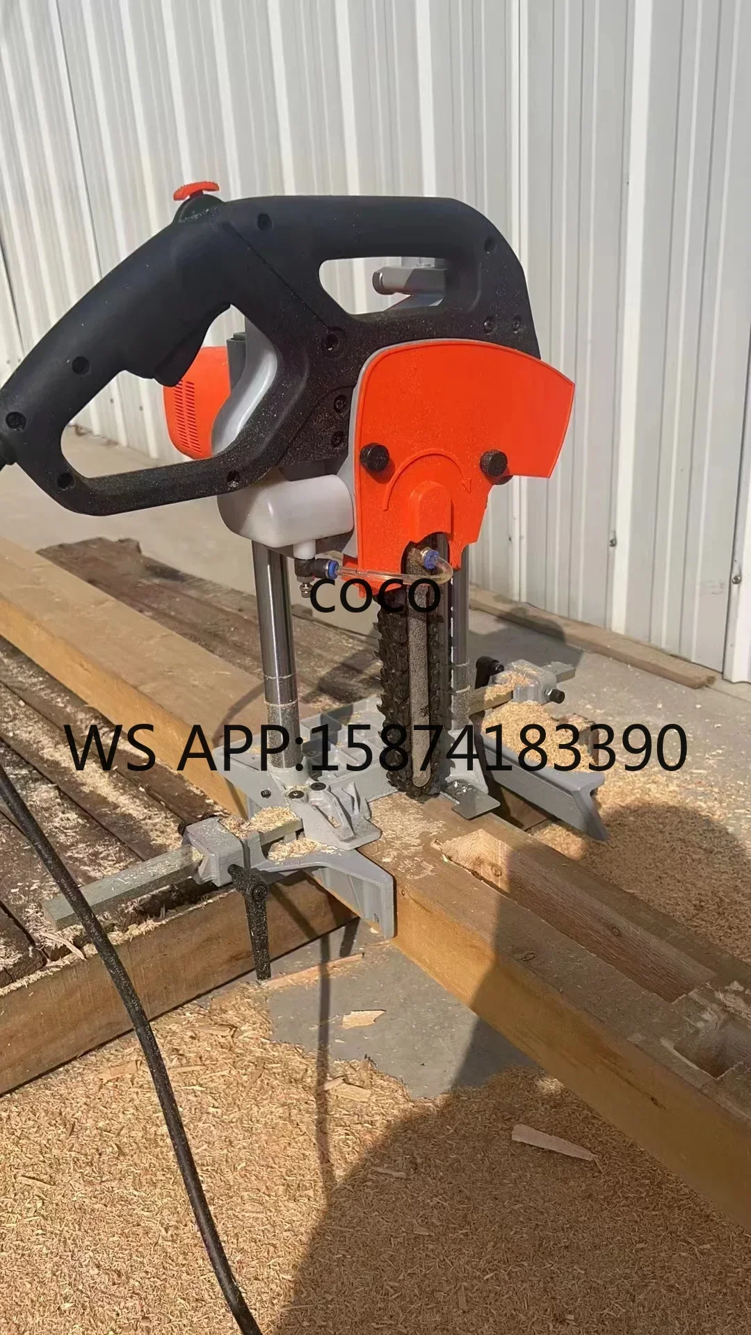Woodworking Square Hole Punch Machine, Portable Mortise Cutter with Chain Saw for Furniture Processing