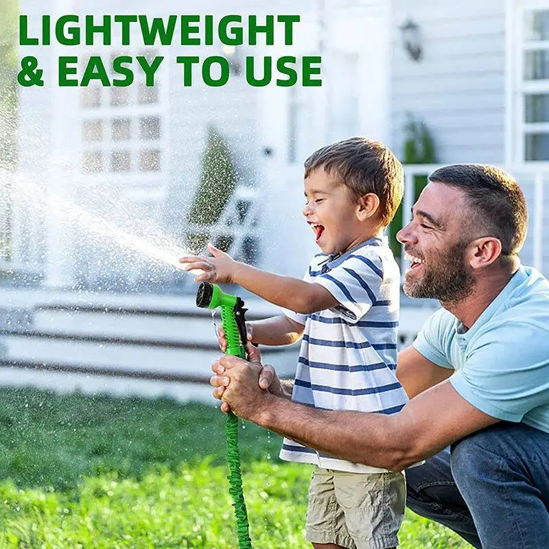 25FT-100FT Ausziehbarer Flexibler Gartenschlauch Gartenbedarf Hochdruck-Autowäsche 7 Wassersprühfunktionen Wasserpistole – Detail 13