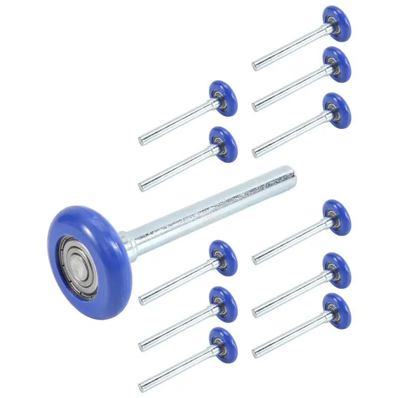 LICE-12 Pack 1.8 Inch Nylon Sealed Garage Door Rollers Kit Quiet/Durable And High Load, High Performance Bearing Kit Blue