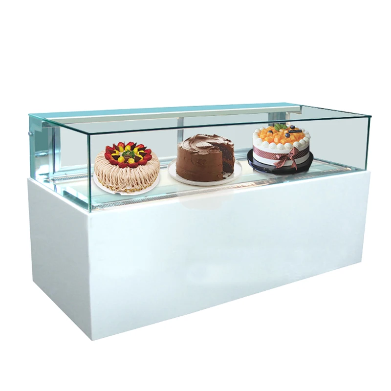 custom size Right angle counter freezer cabinet refrigerated cake display case