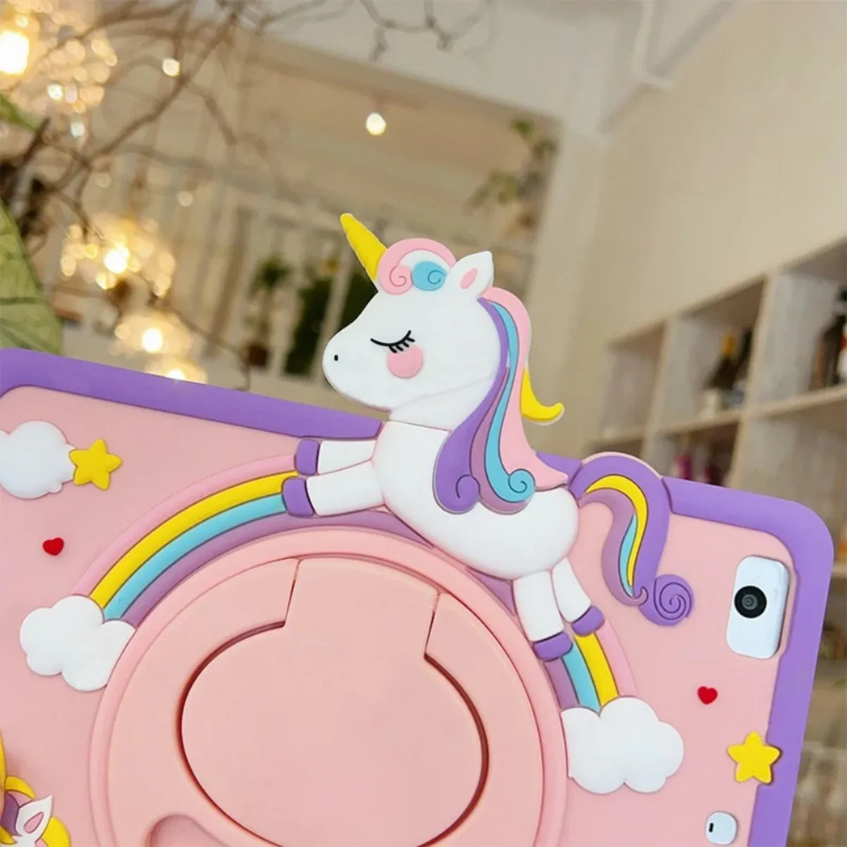 Pokrowiec dla dzieci na Honor Pad X8A 11 cali Coque Cartoon Unicorn Rotation Handle Stand Case na Honor Pad X9 /X9A 11,5 cala Funda — zdjęcie produktu 4