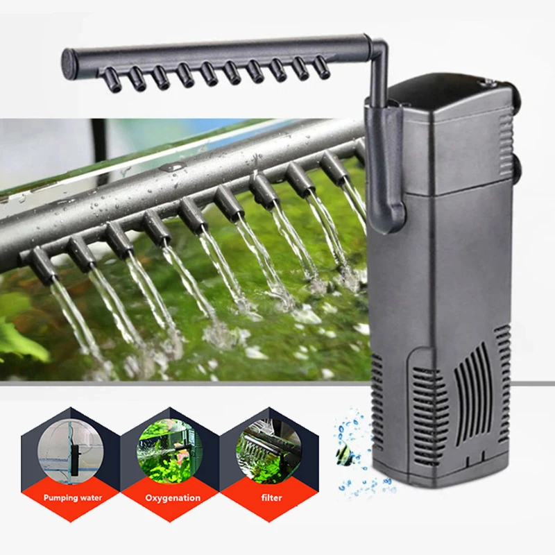 SUNSUN Built-in Aquarium Filter Water Purifier Oxygen Pump Flow Generation For Fish Tank Fishbowl Filter Pump Accessories