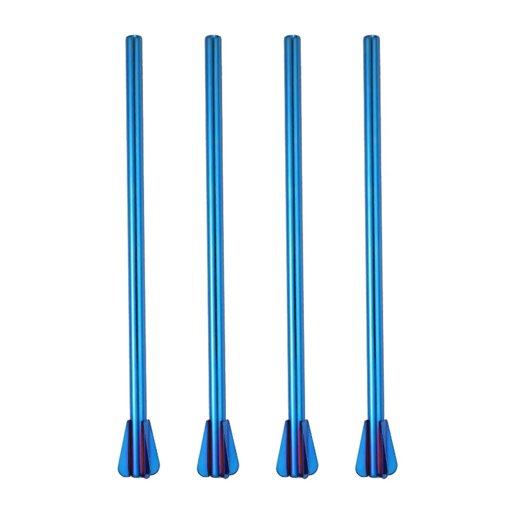

4Pcs Stainless Steel Drinking Straw Stirrer Colorful Reusable Washable for Cocktails Smoothies Drinks Straw Stirrer