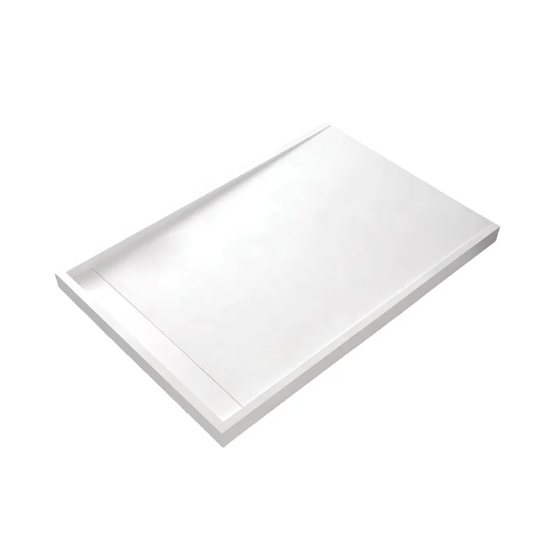 clear acrylic pedestal white shower tray solid surface artificial stone rectangle resin shower base