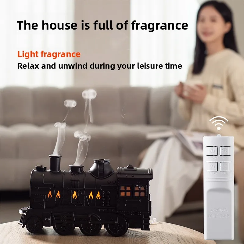 

New Train Spit Ring Ultrasonic Air Humidifier Aromatherapy Home Bedroom Creative Essential Oil Aromatherapy Machine