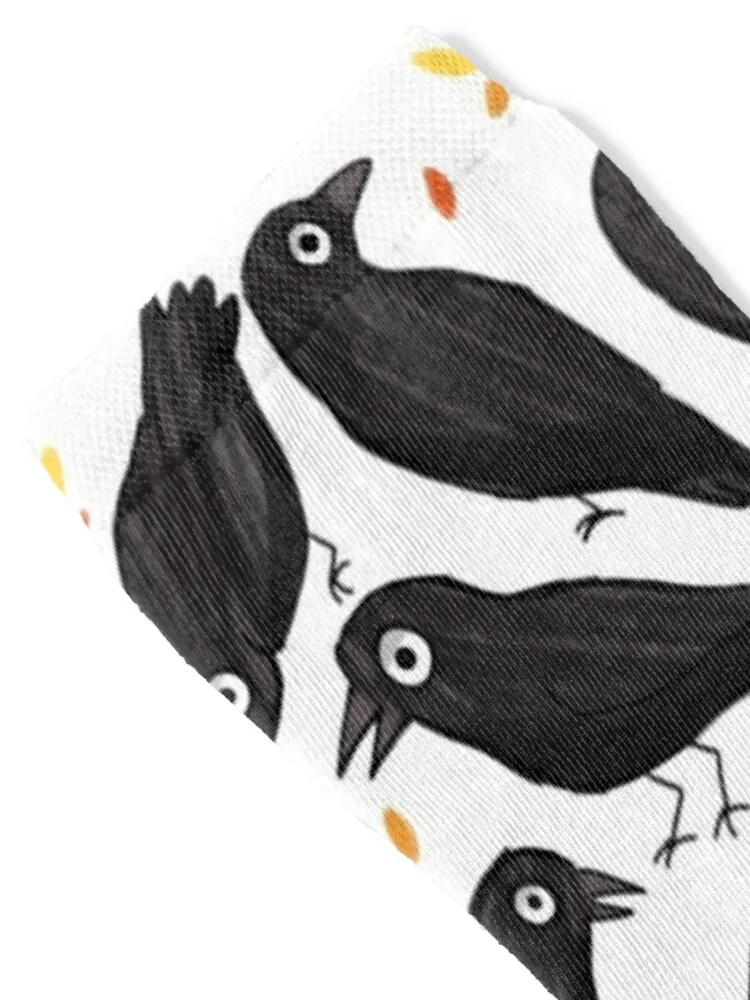 Cute crow pattern Socks happy Stockings golf sheer Luxury Woman Socks Men's