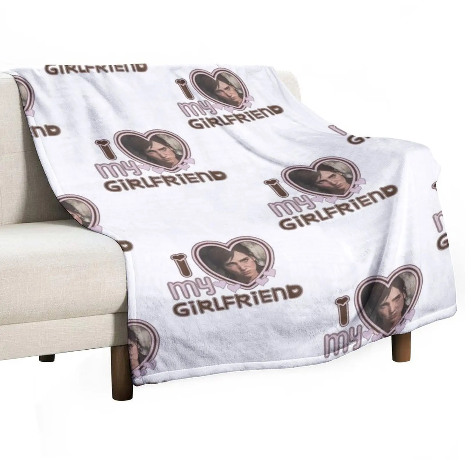 

Ellie Williams I Love Girlfriends Throw Blanket Personalized Gift Soft Plaid Luxury St for winter Blankets