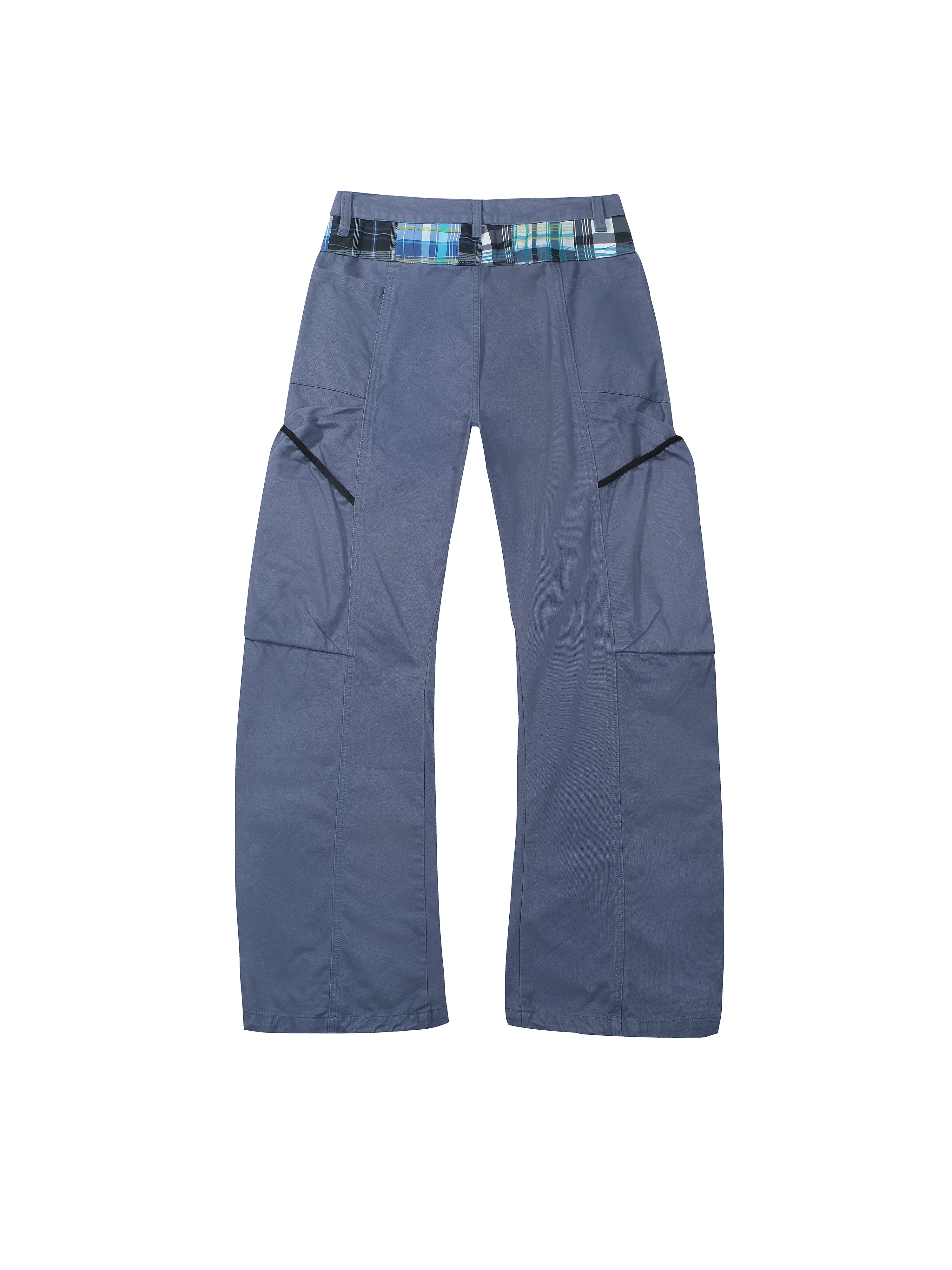 Blue American High Street Gardener Printed Wide Leg Workwear Pants Men's Multi-Pocket Tailored Fit Denim Jeans Summer Youth